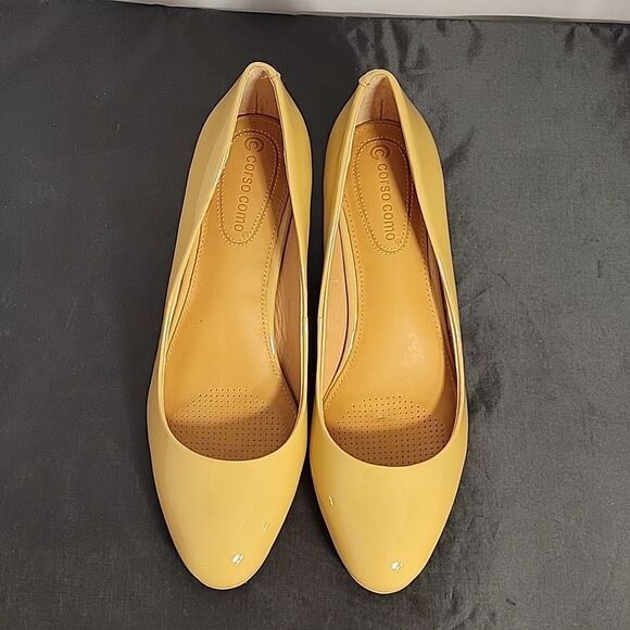 BRAND NEW CORSO COMO PATENT LEATHER LOW HEEL COMFORT WOMEN"S HEEL SHOE - Picture 1 of 13